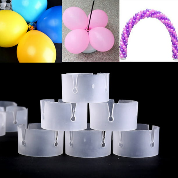 TOYMYTOY 100pack Balloon Clip Ties Decorative Arch Folder Connectors Flower Clip Ring Buckle Balloon 